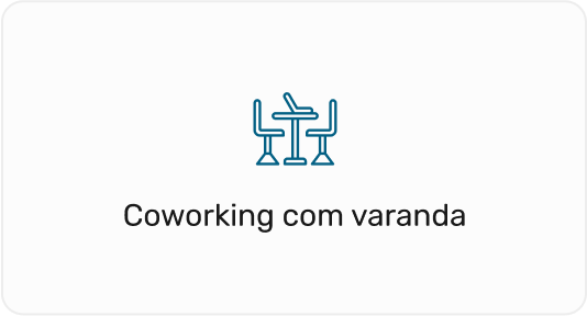 Coworking com varanda do Gran Hall Live