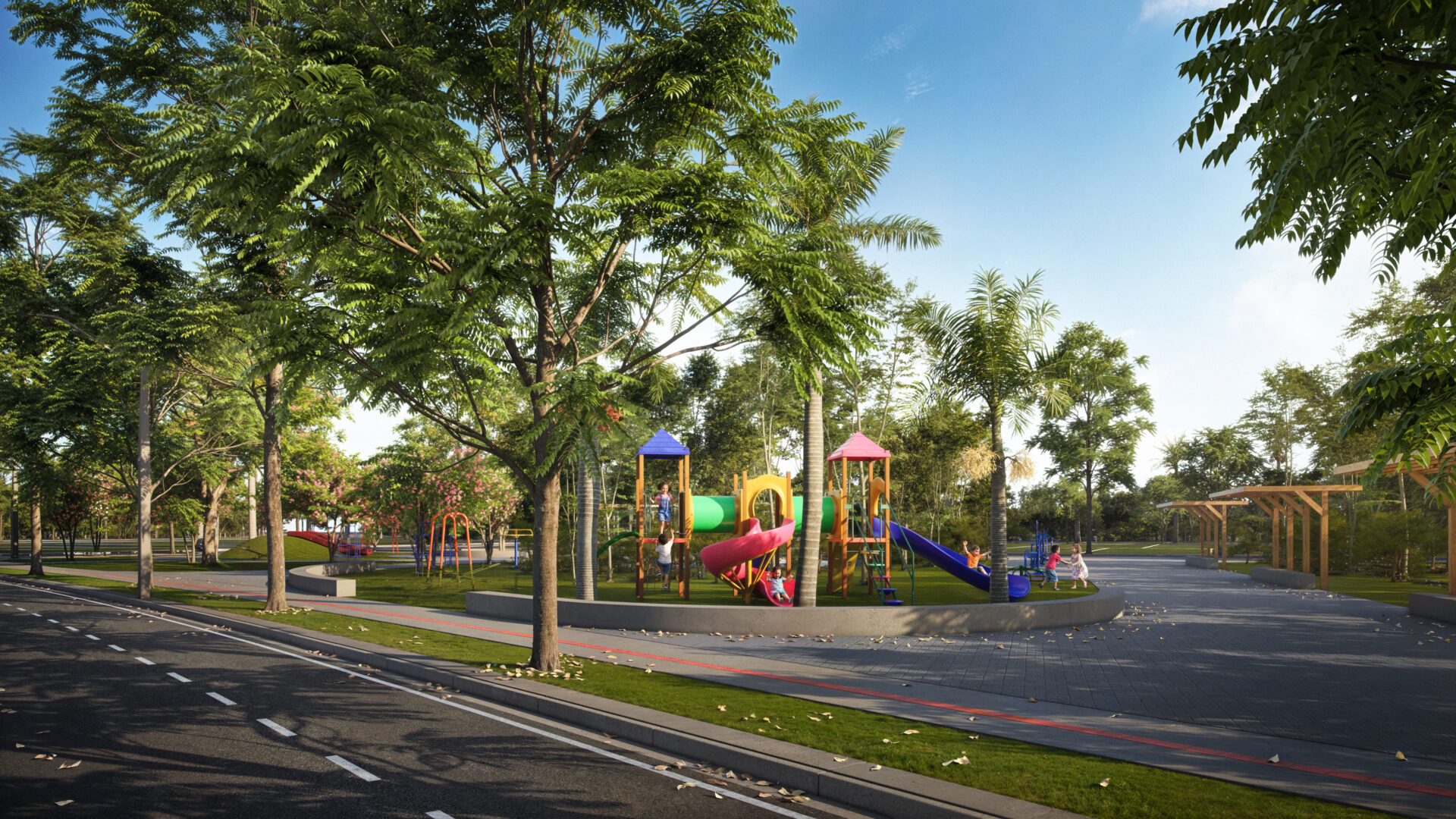Praça de lazer do Sonhalto Parque Paranoá